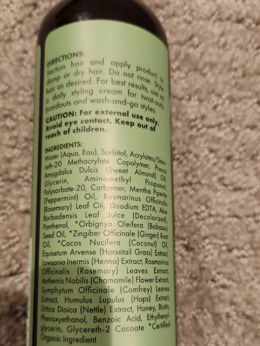 NEW Mielle Rosemary Mint Daily Styling Crème - Green